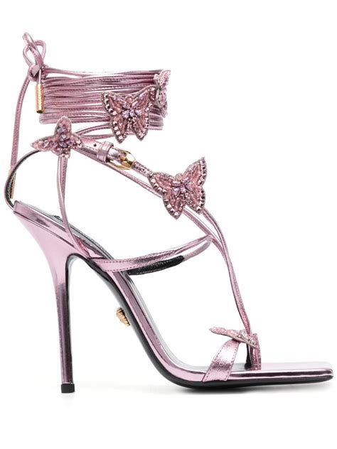 crystal butterflies metallic sandals by versace|Buy Versace X Dua Lipa Crystal Butterflies 115mm Metallic .